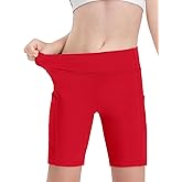 Haloumoning Girls Volleyball Spandex Shorts Kids Athletic Biker Dance Gymnastics Compression Shorts with Pockets
