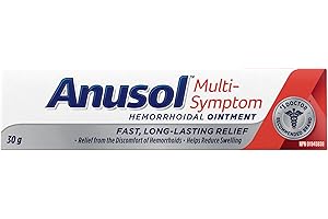 Anusol Multi-Symptom Hemorrhoidal Ointment - Made in Canada - Hemorrhoid Relief for Internal & External Use, Fast, Long-Lasti