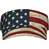 USA American Flag Hats Men Women Sun Sport Visor Hat American Summer Packable Beach Travel Hats
