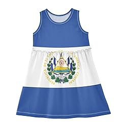 Aflyko Sleeveless Dress Flag of El Salvador Summer