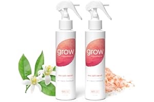 Grow Fragrance Scented Fabric and Room Air Freshener Spray - Certified Non-Toxic, 100% Plant-Based Essential Oils - 5 oz (Sea Salt Neroli 2-Count)