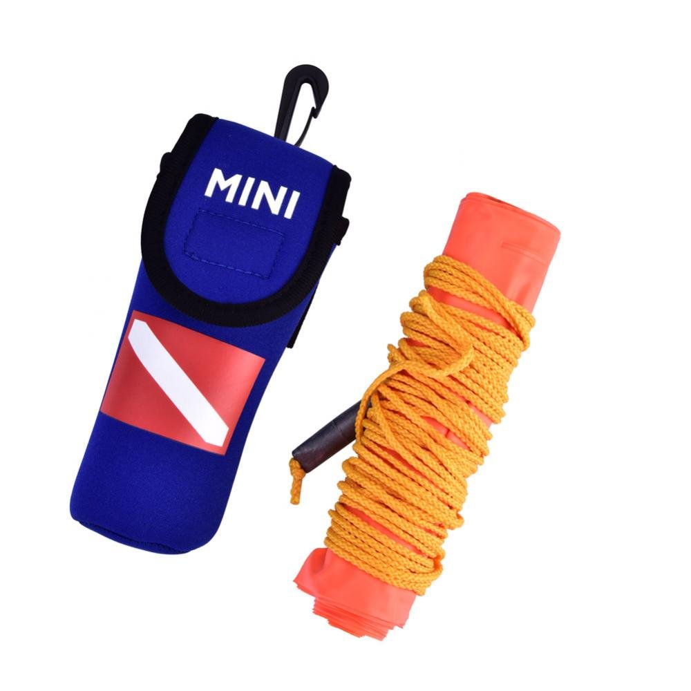 Demeras Inflatable Diving Buoy Water Signal Marker High Visibility Orange Color with Storage Bag for Scuba Diving