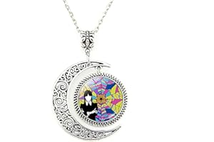 AQZDRFP Wednesday Addams Necklace Personalized Wednesdays Pendant Gothic Necklace Wednesdays Adams Product Mom Gift Mother's Day Birthday Party Decoration