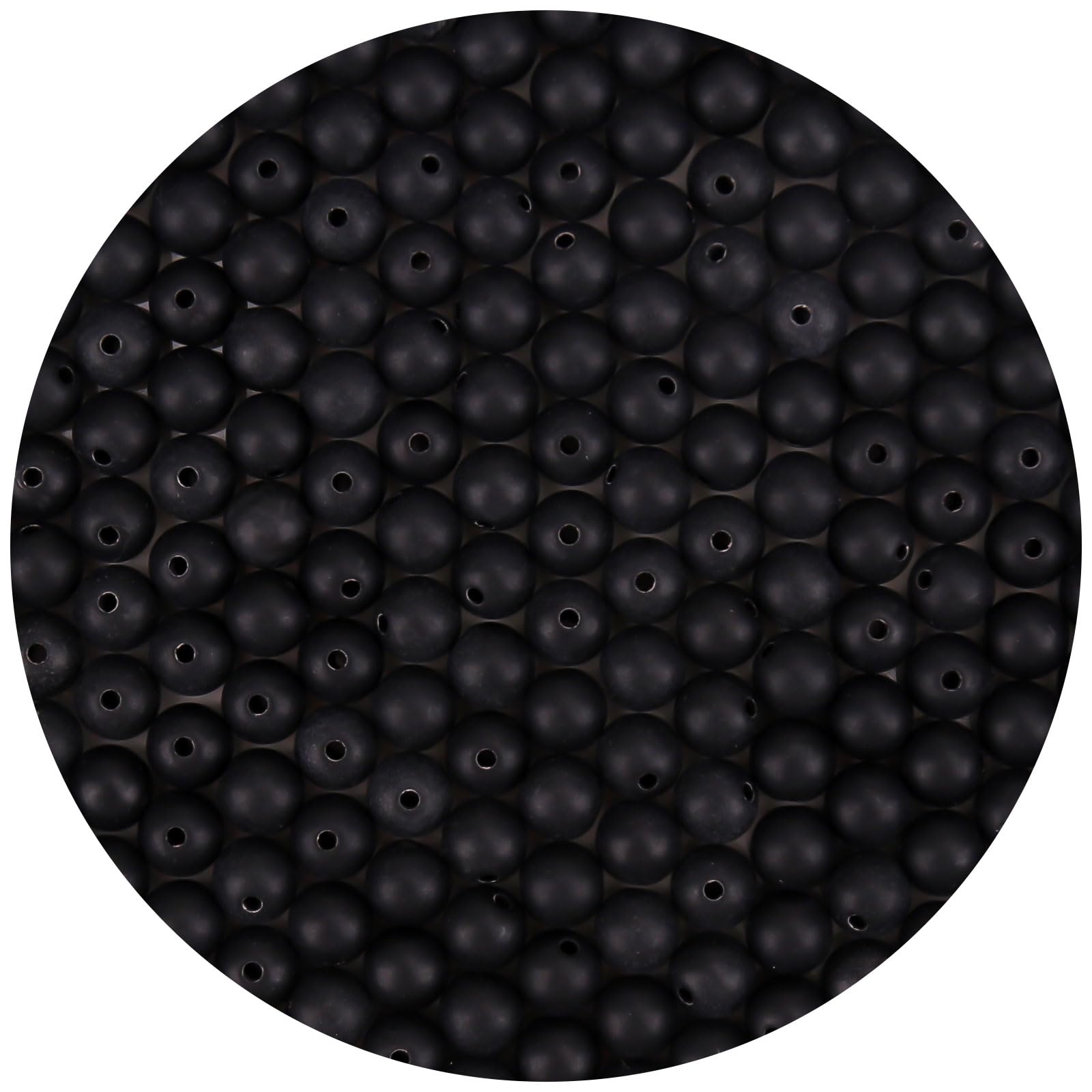 Photo 1 of 500PCs 8MM Matte Black Acrylic Round Beads, Frosted Round Acrylic Balls, Bubblegum Beads for Necklace and Bracelet Making
