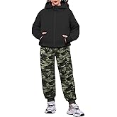 Arshiner Girls 2 Piece Outfit Drop Shoulder Zip Up Hoodies and Sweatpant Clothing Set with Pockets