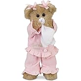Bearington Sicky Vicky Teddy Bear Get Well Gift for Kids, 10" After Surgery Gift for Kids with Weighted Feet, Fully Jointed Arms and Legs - Adorable Get Well Bear Plush Gifts for Babies and Toddlers