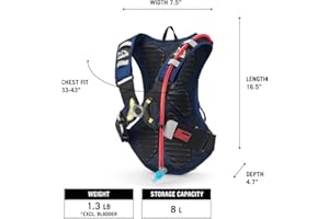 USWE Outlander Hydration Pack with Water Bladder, Hydration Backpack - Backpack for Cycling, MTB, Trail Running & More