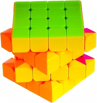 D Eternal 4x4x4 Stickerless Magic Rubick Cube with Adjustable Tightness (Multicolour)