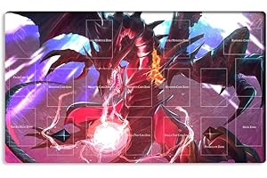 New Mlikemat Playmat Red-Eyes Black Dragon TCG CCG OCG Trading Card Game Mat with Zones + Free Bag (ZD039-770-A)