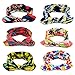 Yeshan Women and Girls Stretch Rabbit Bow Headbands/Bandana/Turban/Headwrap knotted Yoga Hairband,pack of 6