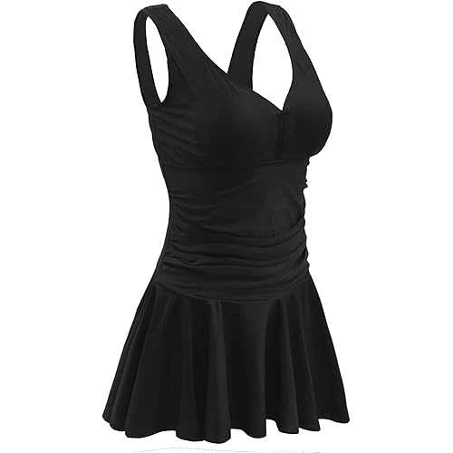 AONTUS Women's One Piece Plus Size Swimsuits Tummy Control Swimwear Bathing Suits