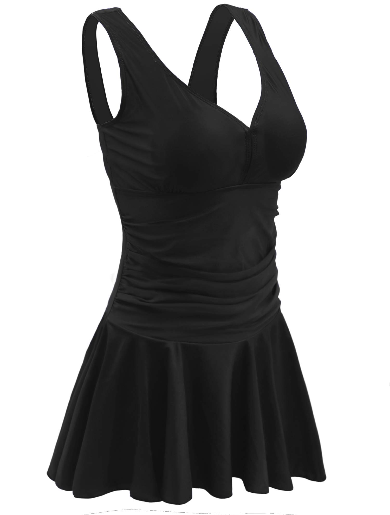 AONTUS Women's One Piece Plus Size Swimsuits Tummy Control Swimwear Bathing Suits