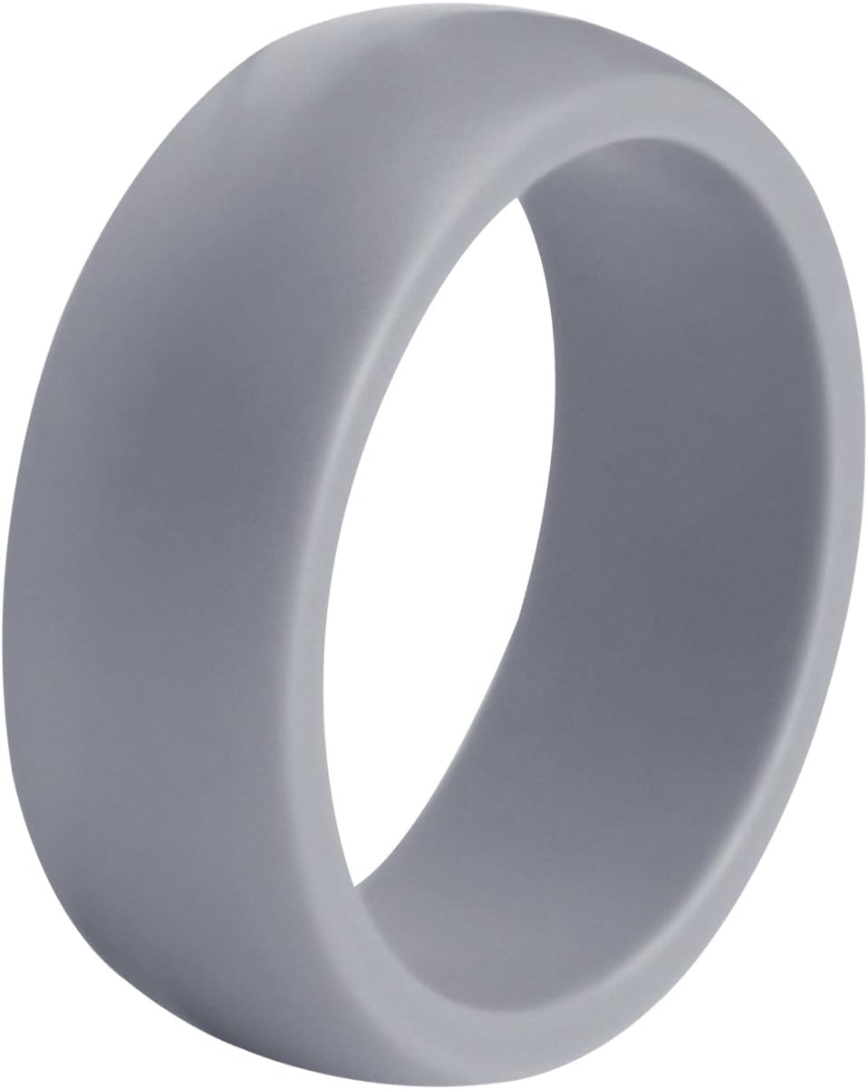 Silicone Wedding Ring for Men (Single) - Sturdily Constructed, Comfortable, Light-Weight Design – Hypoallergenic and Antibacterial Silicone Wedding Band for Active Men, Athletes by Utopia Fitness