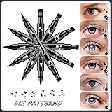 8pc Liquid Eyeliner Stamp Set Waterproof Winged Eyeliner Pencil view 2