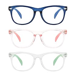 FANNYGO 3 Pack kids Blue Light Blocking Glasses For