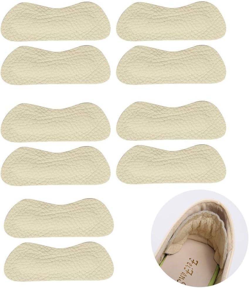 CAREOR 5 works Leather Heel Grips Liners, Shoe Inserts for Women and Men Act as a Heel Cushion
