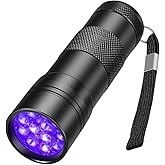 MegaPower (TM) UV Flashlight Black Light 12 LED 395nm Hand-held Detecting Torch for Pet Urine, Stains, Verifying Money Docume