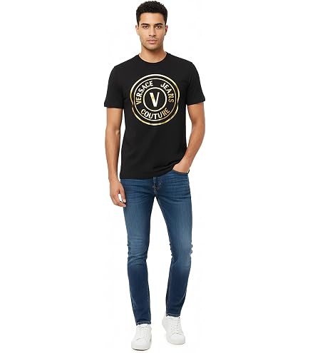 Versace Collection Men's Green Graphic Crewneck T-Shirt Sz US 2XL
