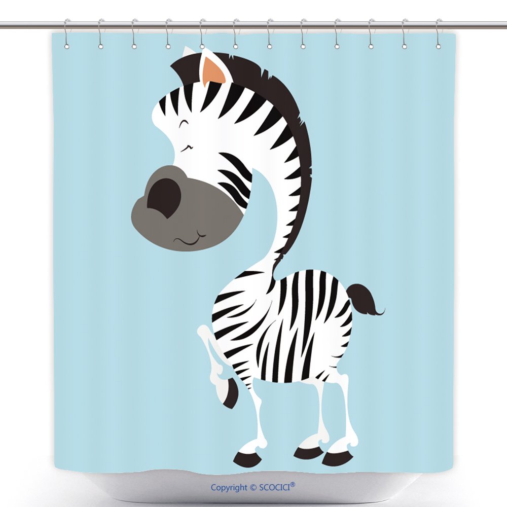 70 X 92 Inches Bath Vanfan Cool Shower Curtains Cute Zoo Alphabet