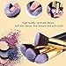 Premium Makeup Brush Set, 12pcs Cosmetic Brushes for Foundation Blending Blush Eyebrow Concealer Eye Shadow, Metal Eyelash Comb Included, Cruelty Free Synthetic Fiber Bristles Golden Black
