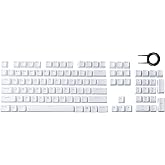 PBT Double-Shot Full Set 104 Key keycaps US Layout Replacement for Corsair K70 RGB MK.2 SE Mechanical Keyboard (White)