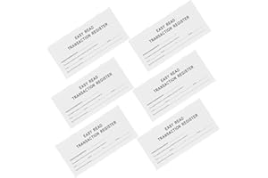 DIYEAH 6 Checkbook Balancing Register Paper The Notebook Book White Transaction Register Checkbook Portable Bank Transaction 