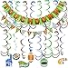 JOYIN 18 PCS Football Hanging Swirl Decorations, Football Touchdown Party Banners, Sport Game Day Party Supplies