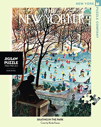 New York Puzzle Company - New Yorker Skating in the Park - 750 Piece Jigsaw Puzzle