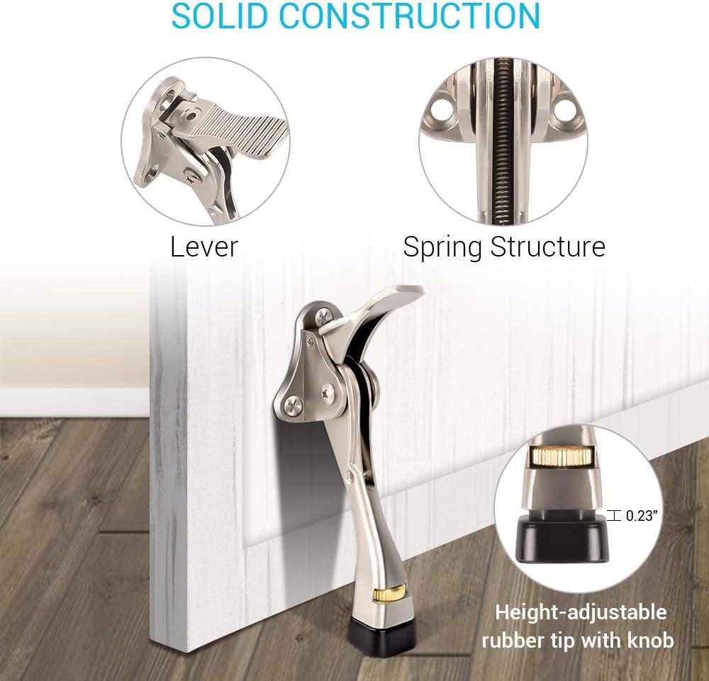 Door Stopper 2 Pack Kickdown Door Stops For Heavy Doors Heavy Duty Door