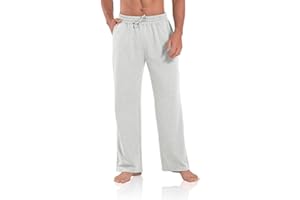 Agnes Urban Men's Joggers Sweatpants Open Bottom Straight Leg Casual Loose Fit Running Athletic Jersey Pants with Pockets