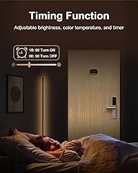 Keepsmile Smart RGB LED Corner Floor Lamp,172 LEDs
