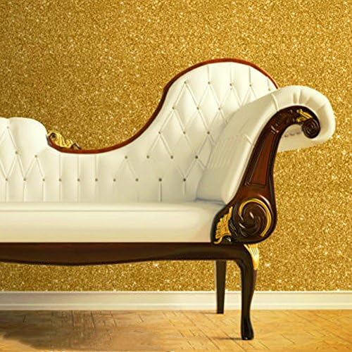Guanxing Sparkle Wallpaper - Gold Glitter Effect Feature-10M Wall Murals Roll