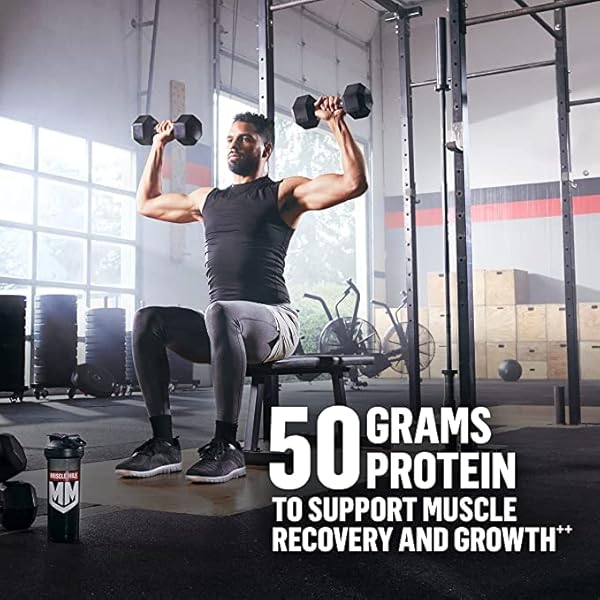 MUSCLE MILK PRO SERIES PROTEIN POWDER SUPPLEMENT, SLAMMIN’ STRAWBERRY, 2 POUND, 11 SERVINGS, 50G PROTEIN, 3G SUGAR, 20 VITAMINS & MINERALS, NSF CERTIFIED FOR SPORT, PACKAGING MAY VARY