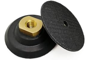 SHDIATOOL 4 Inch Backer Pad or Backing Pad of Rubber Body with 5/8-Inch-11 Thread for Diamond Pads(2-Pack)