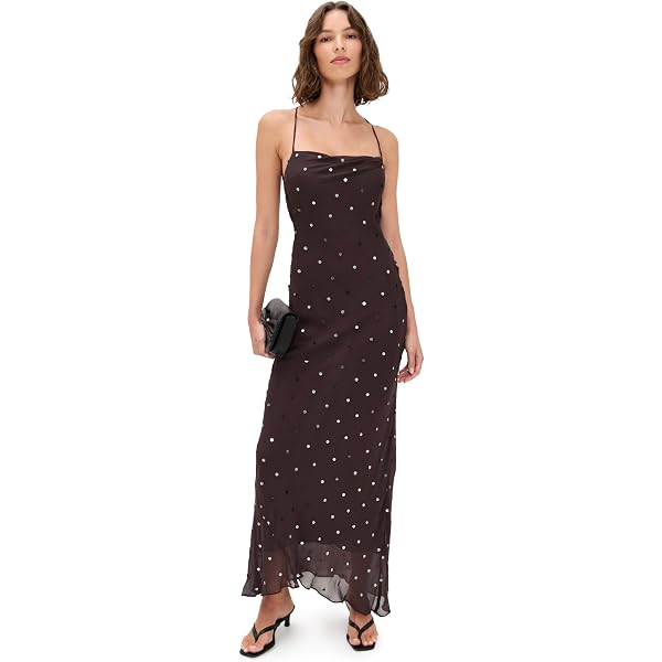 Amazon.com: Bec&Bridge Maxi Dress with Asymmetric Neck in Dark Chocolate :  Clothing, Shoes & Jewelry