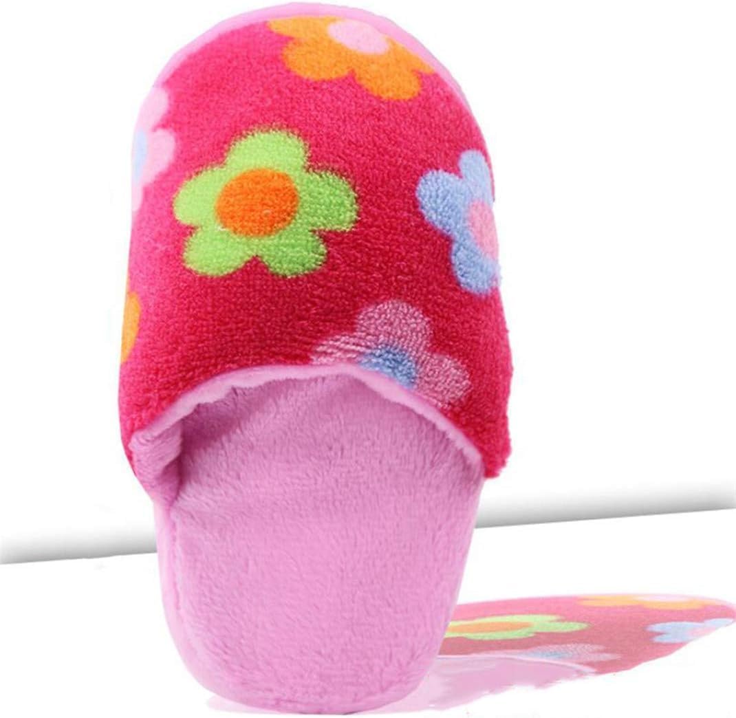 Gowxs 1Pc Pink Cute Pet Puppy Cat Slipper Shape Plush Chew Play Toy Flip-Flops Squeaky Toys Dog Squeak Toys Pet Supplies