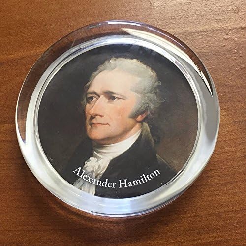 Amazon Exclusive - Alexander Hamilton Glass Paperweight with Felted Base