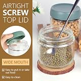 Aolso 4-Pack Glass Food Storage Containers 300ML Airtight Lids Reusable view 3