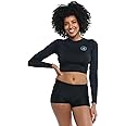 Body Glove Women's Standard Let It Be Long Sleeve Crop Top Rashguard with UPF 50+