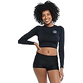 Body Glove Womens Let It Be Long Sleeve Crop Top Rashguard with UPF 50+Rash Guard Shirt