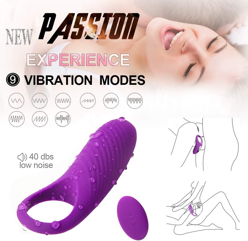 Remote Control Strong Vibration Delay Ring Silicone Powerful Massage Ring