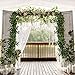 Supla Faux Eucalyptus Leave Garland and Willow Vines Twigs Leaves Garland String for Wedding Arch Swag Backdrop Doorways Table Runner Jungle Holiday Greenery Garland Decor 2 Pack Separate 5.9' L/Pcs