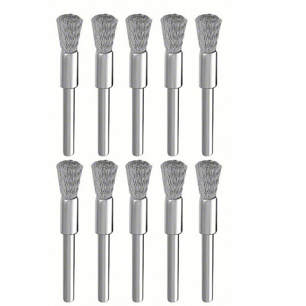 PROtastic 10pc Steel Wire Brush for Dremel - Use to Grind & Polish