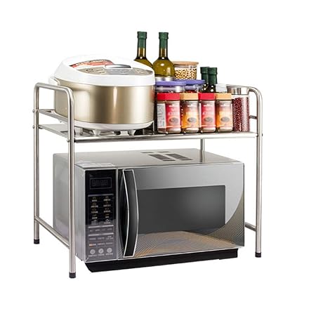 Cocina de acero inoxidable Encimera Estante de almacenamiento Rack ...