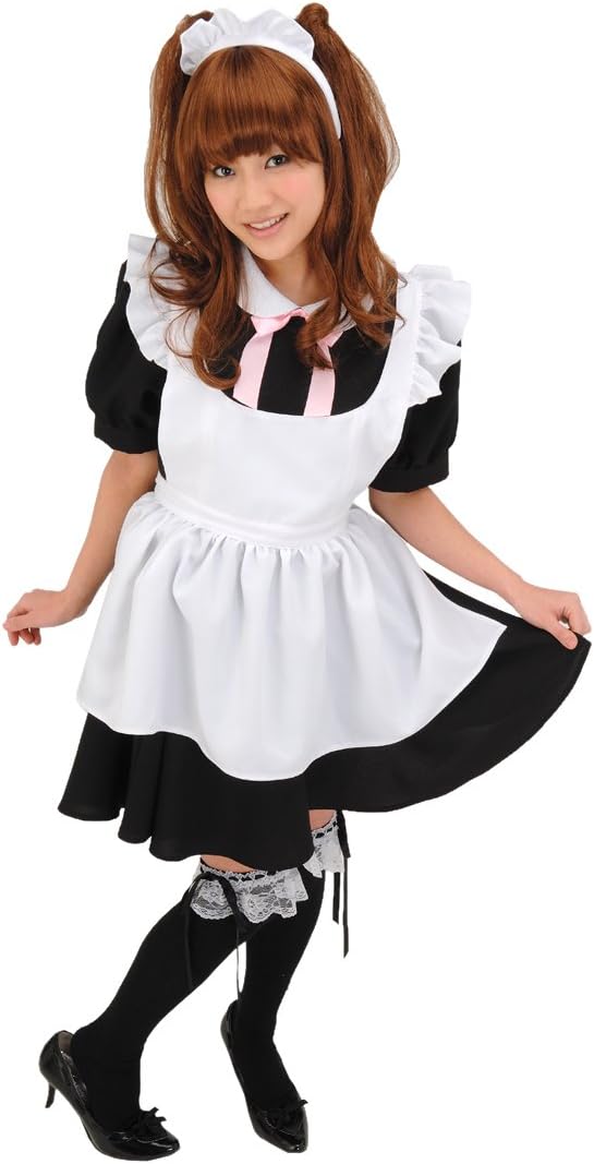 Jig Paradise Women's Cutie Cosplay Japanese Maid Costume One Size Black/White