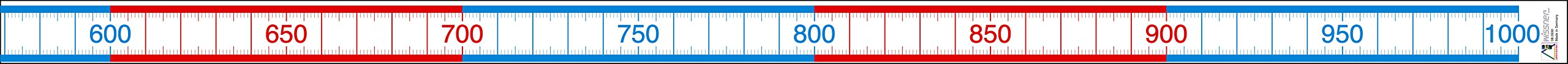Number Beam Calculator Tape 5 m 1-1000 in Tin with Accessories