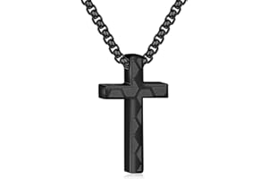 P. BLAKE P.BLAKE Soccer Cross Necklace for Boys Men, Stainless Steel Cross Pendant Chain 16/18/20/22/24 Inches Soccer Accessories Religious Valentine's Day Sports Jewelry Gifts