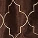 Stylemaster Hudson Embroidered Lined Scalloped Valance with Cording, Espresso, 52 by 17-Inch