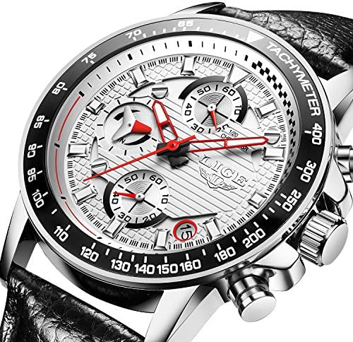 Watches Men Fashion Sport Quartz Chronograph Mens Watch Luxury Brand Leather Business Waterproof Men's Watch