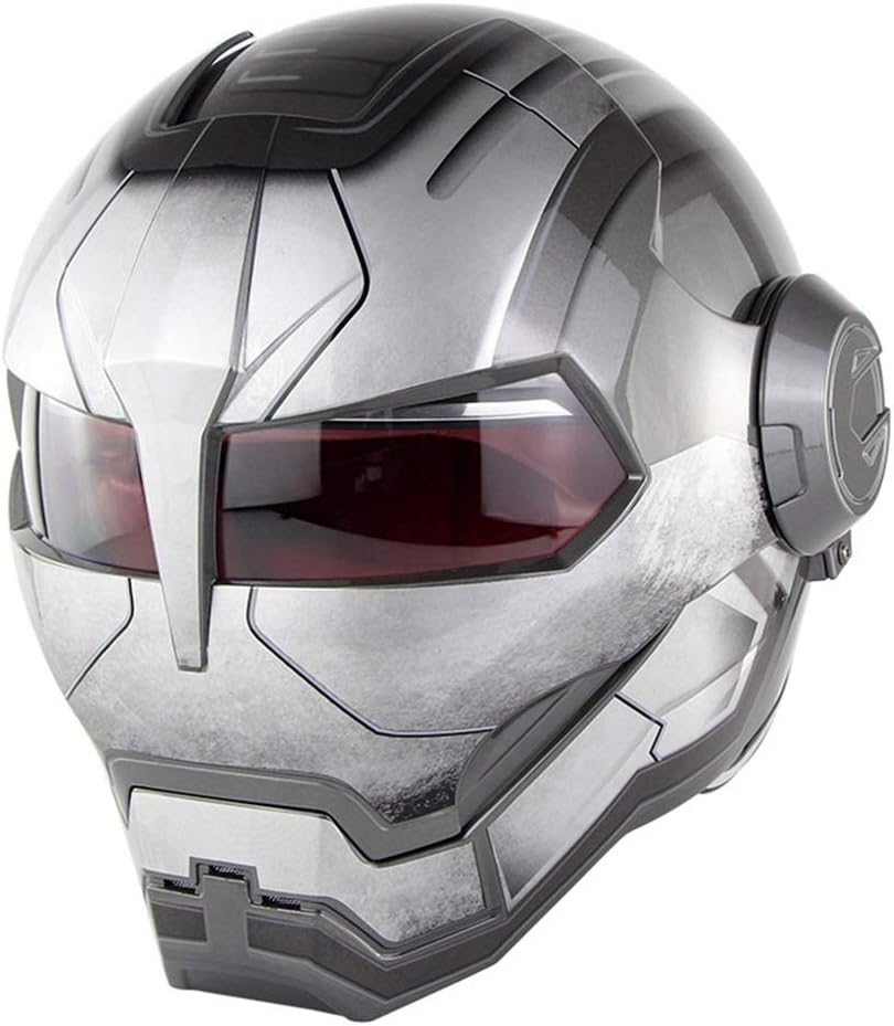 Stickit Graphix Motorcycle Helmet D.O.T Certified Motocross Full Face Casco Moto Flip Open Mask Helmet, Iron Man Transformers-M, L, XL